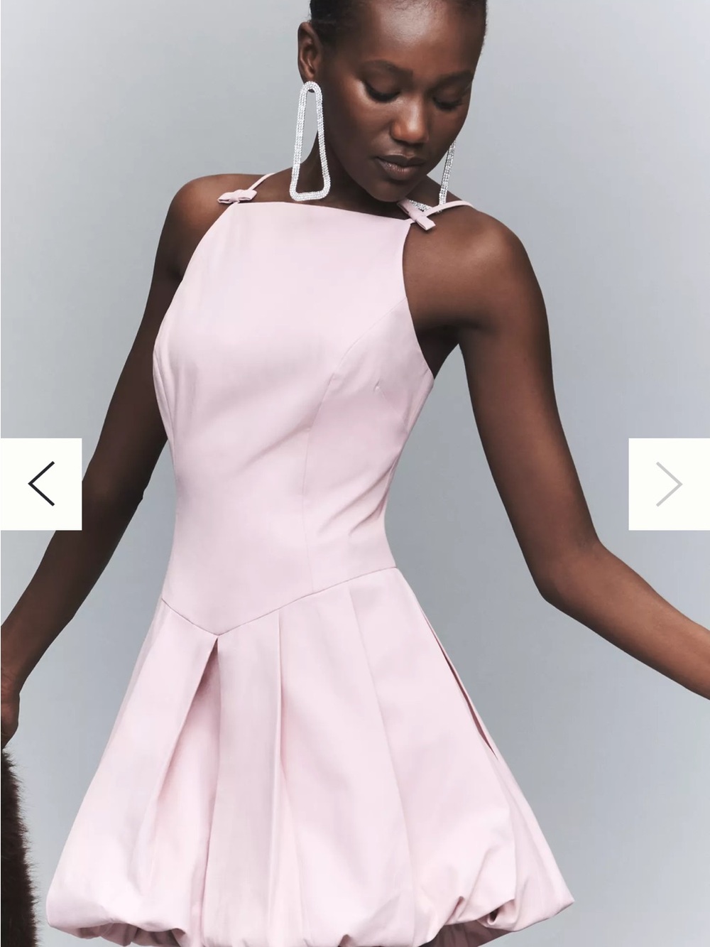 NWT Anthropologie ASTR The Label Tionna Sleeveless Bubble Mini Dress size M PINK - Picture 4 of 12